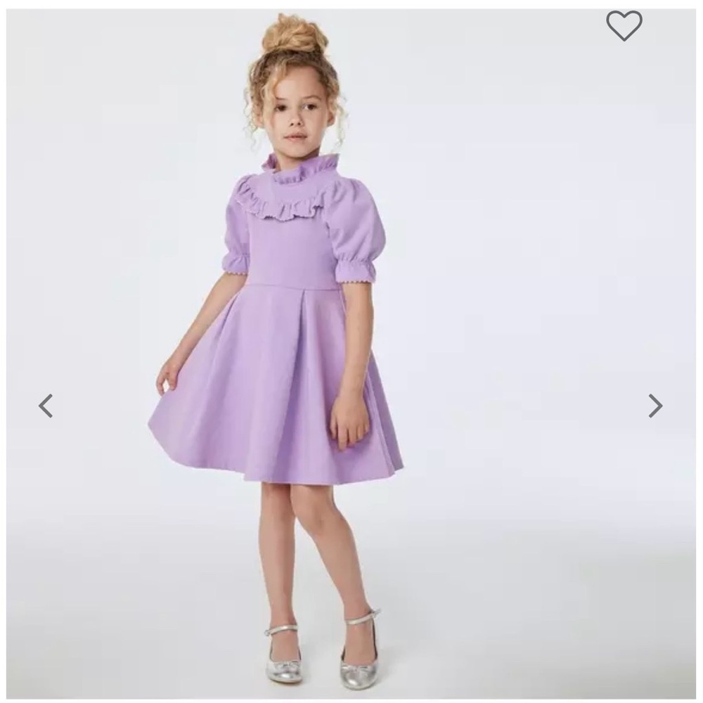 Janie and Jack Lavender Ruffle High-Neck Party Dress